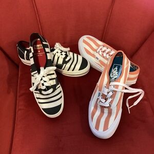 Striped shoe bundle Kate Spate Keds Size 6 and Vans size 6.5